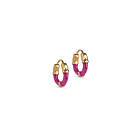 Enamel Copenhagen Lina Small Hoops Fuchsia Pink