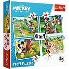 Trefl Disney Pussel 4-in-1 Musse Pigg