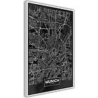 Artgeist Poster Affisch Dark Map of Munich A3-POprp0908l_brA
