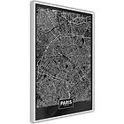 Artgeist Poster Affisch Dark Map of Paris A3-POprp0912l_brA