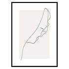 Gallerix Poster Banana Leaf Line Art No1 2833-21x30