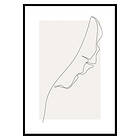 Gallerix Poster Banana Leaf Line Art No1 2833-21x30G