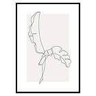 Gallerix Poster Banana Leaf Line Art No2 2834-50x70