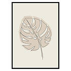 Gallerix Poster Cutout Monstera Sand 2594-21x30