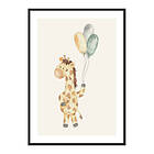 Gallerix Poster Giraffe Balloons 3602-70x100