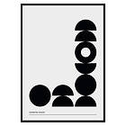 Gallerix Poster Geometric Graphic Black No2 2587-50x70