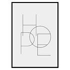 Gallerix Poster Hope Typo 2972-50x70