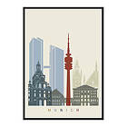 Gallerix Poster Munich Landmarks 3676-50x70
