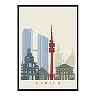 Gallerix Poster Munich Landmarks 3676-70x100