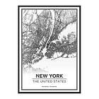 Gallerix Poster New York Karta 3670-21x30