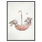 Gallerix Poster Watercolor Rabbit Friends 3157-21x30