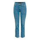 Pieces Delly Straight Fit Mid Waist Jeans Blå XS / 32 Kvinna