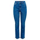 Pieces Luna Straight Fit High Waist Jeans Blå 26 / 30 Kvinna
