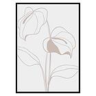 Gallerix Poster Line Art Flower No2 3288-21x30