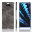 Lux-Case Xperia 10 Plus litchi coated case Grey Silver/Grå