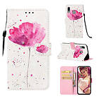 Lux-Case Galaxy A40 pattern leather case Flower Rosa