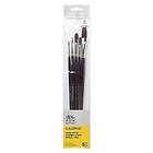 Winsor & Newton 5790611 Galeria akrylpenselset, av syntetfibrer, perfekt kontroll för tjockare färgapplikationer – 5 penslar i en uppsättnin
