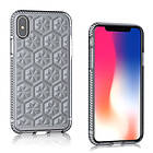 Lux-Case iPhone X mobilskal silikon 3D mönster Grå Silver/Grå