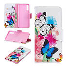 Lux-Case Galaxy A70 pattern leather case Butterflies and Flowers Flerfärgad