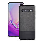 Lux-Case Galaxy S10 Plus cloth spliced case Dark Grey Silver/Grå