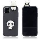 Lux-Case Cute 3D iPhone 11 Pro Max skal Svart / Panda