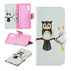 Lux-Case Galaxy A70 pattern leather case Owl on the Branch Flerfärgad