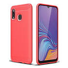 Lux-Case Galaxy A40 carbon fiber case Red Röd