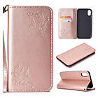 Lux-Case iPhone 9 Plus mobilfodral syntetläder silikon stående plånbok fjärilsgravyr Rosenguld Flerfärgad