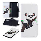 Lux-Case Galaxy A70 pattern leather case Panda Climbing Tree Flerfärgad