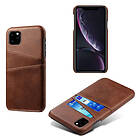 Lux-Case Dual Card iPhone 11 skal Brun