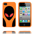 Lux-Case Alien Invasion (Oranssi) iPhone 4S Silikonskal Orange