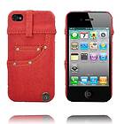 Lux-Case Cool Jeans (Front Red) iPhone 4 Skal Röd