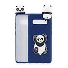 Lux-Case Galaxy S10 Plus fodral med 3D mönster Hoppande Panda Flerfärgad