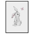 Gallerix Poster Bunny And Butterfly 3299-30x40