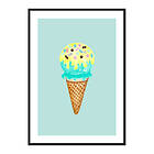 Gallerix Poster Ice Cream In Blue 4153-21x30G