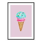 Gallerix Poster Ice Cream In Pink 4154-70x100