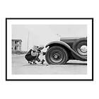 Gallerix Poster Old Car Flat Tire 3829-21x30G