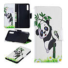 Lux-Case Galaxy A70 pattern leather case Panda Flerfärgad