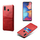 Lux-Case Dual Card Galaxy A20e skal Röd
