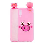 Lux-Case Galaxy A70 3D Animal Doll pattern case Pig Rosa