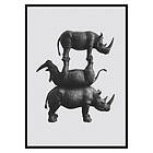 Gallerix Poster Three Rhinos 2992-21x30G