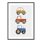 Gallerix Poster Three Vehicles 3604-21x30