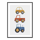 Gallerix Poster Three Vehicles 3604-50x70