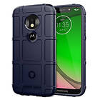 Lux-Case Moto G7 Play anti-shock grid fodral Blå