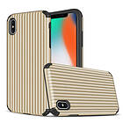 Lux-Case iPhone XS suitcase shape hybrid case Gold Guld