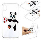 Lux-Case iPhone Xs Max pattern printing soft case Panda Playing Football Flerfärgad