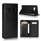 Lux-Case Crazy Horse Galaxy S10 Plus genuine leather case Black Svart