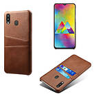 Lux-Case Dual Card Galaxy M20 skal Brun