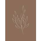 Venture Home Posters Drawed Leaf Brun Poster - leaf 30x40 60062-002