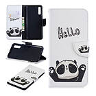 Lux-Case Galaxy A70 pattern leather case Adorable Panda Flerfärgad